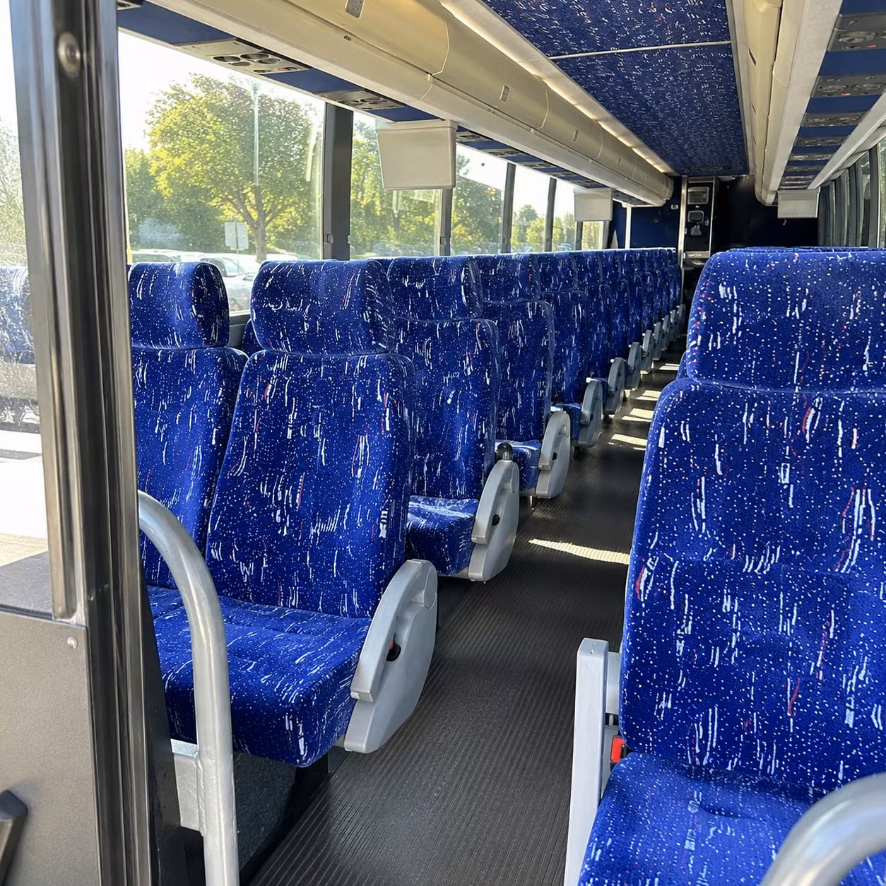 56 passenger charter bus interior
